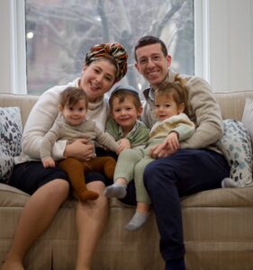 Rav Yehudah and Hannah Auerbach with their kids